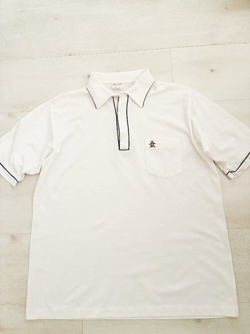 Vintage Grand Slam Munsingwear Polo Shirt XL White Pete the Penguin Pique - Picture 1 of 5